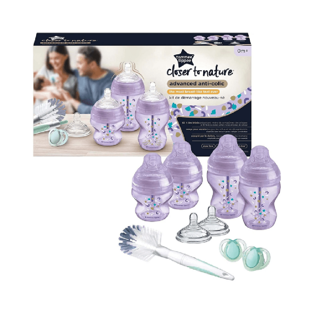 Tommee Tippee Advanced Anti-Colic Starter Bottle Kit - Purple