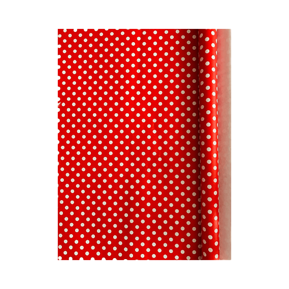 White Polka Dots Gift Wrapping Paper - Red
