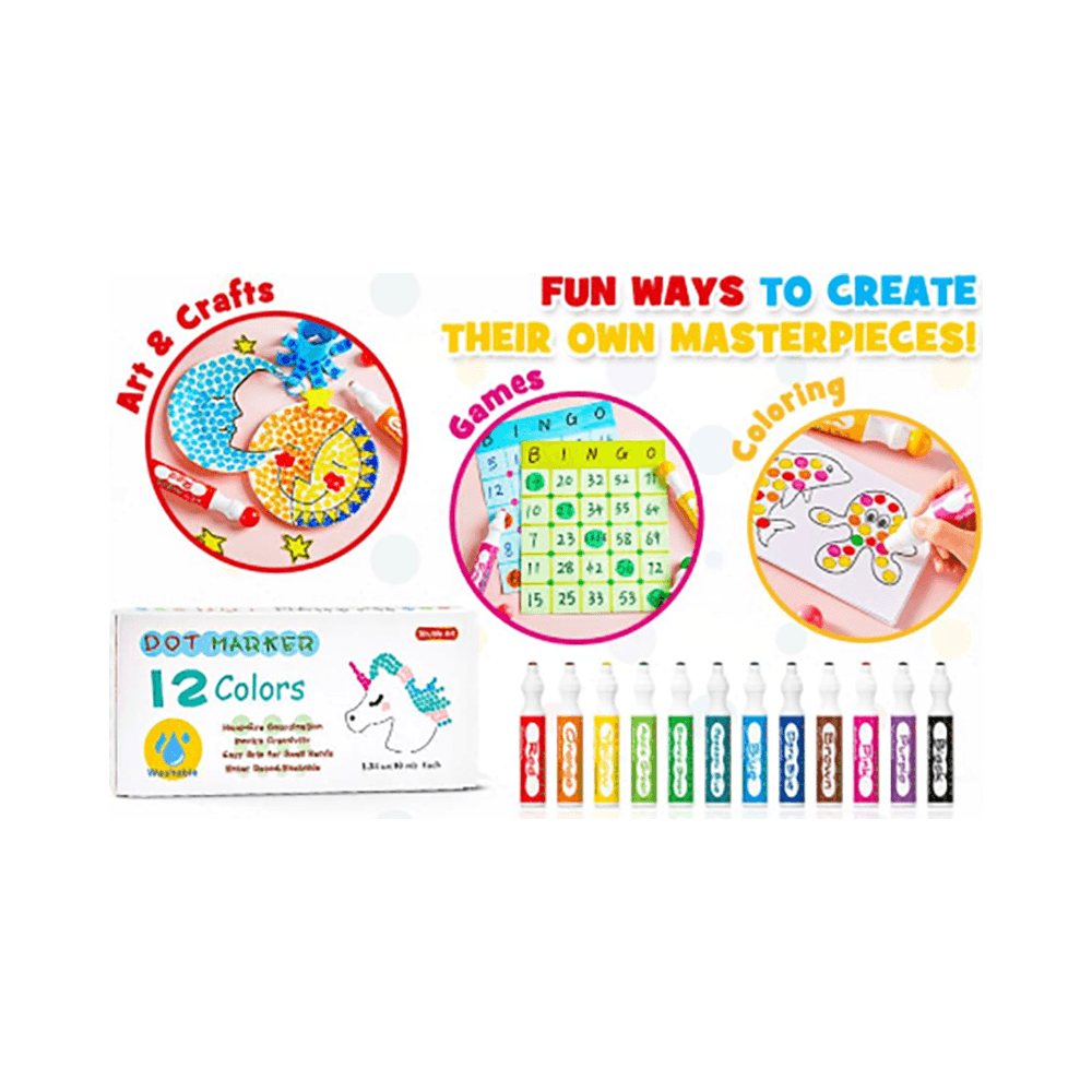 Dot Markers 12 Colors -  Silverson