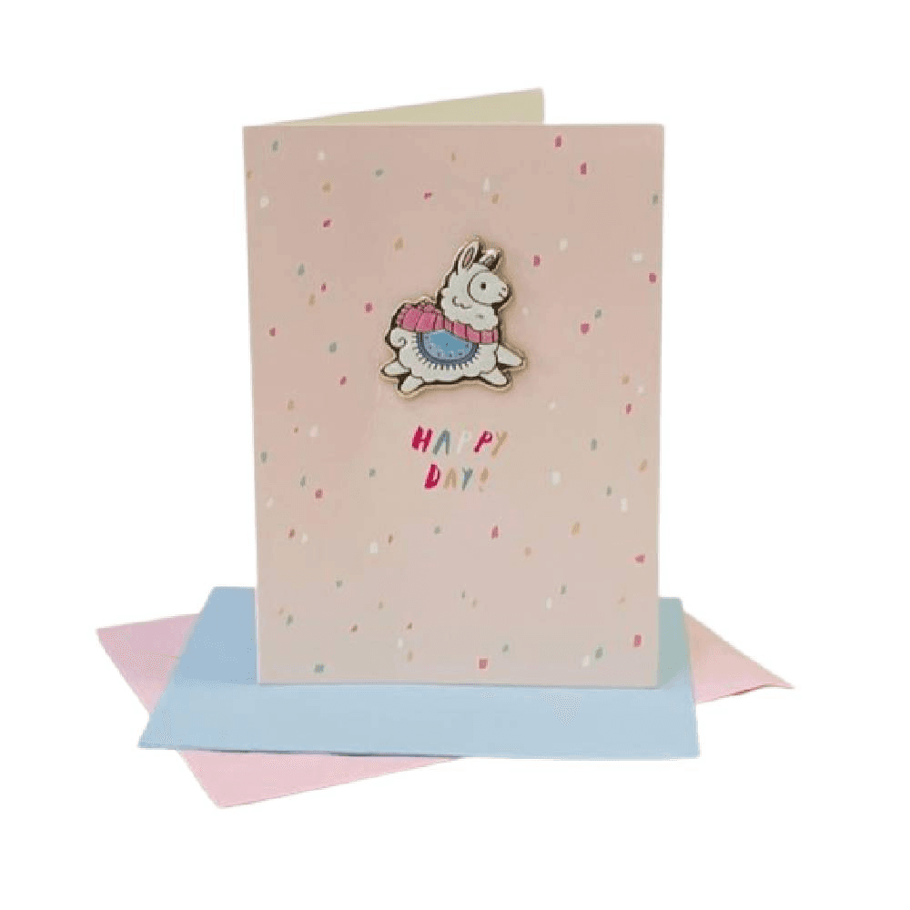 Happy Sheep Plated Greeting Card
