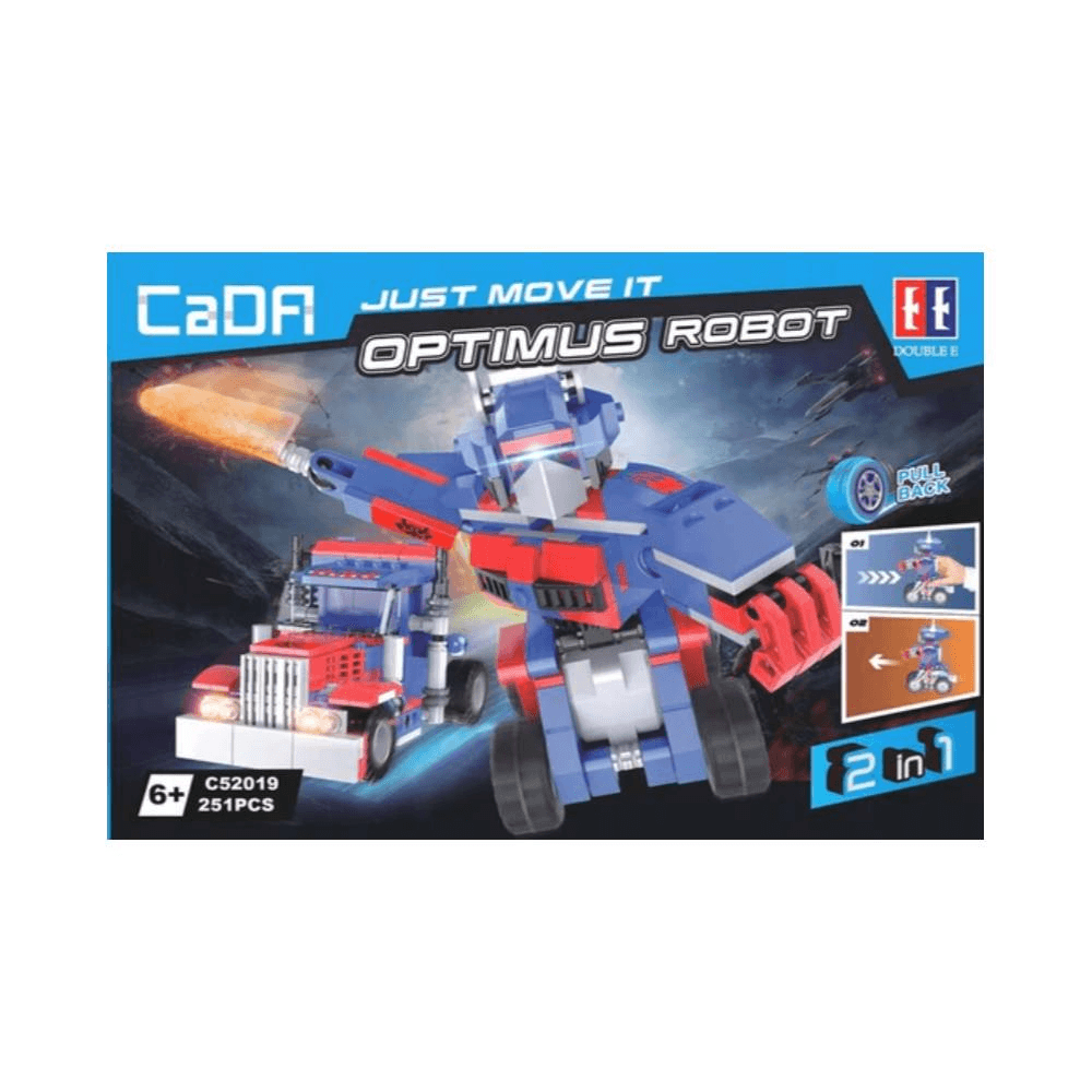 Optimus Double E 2 In 1 Pull Back Robot 251Pcs CaDA-C52019W
