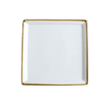 H.P Ivory Mocha Square Plate 26X26Cm / 08-1558D1