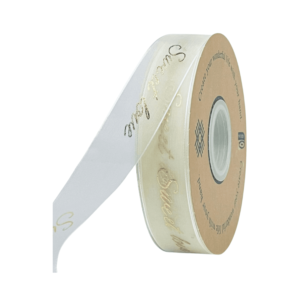 Sweet Love Organza Ribbon - White