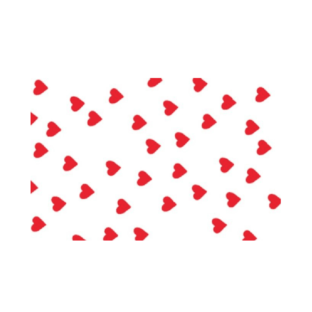 Red Hearts Wrapping Paper - White