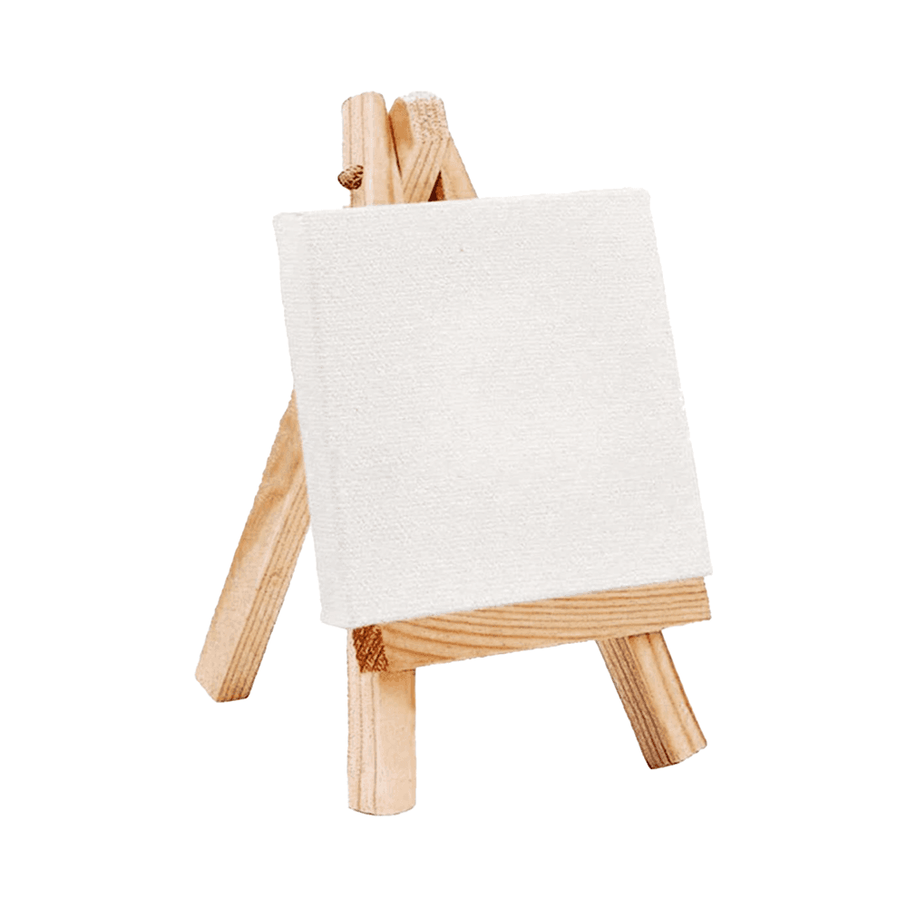 15x15 CM Cotton Canvas Board With Stand 