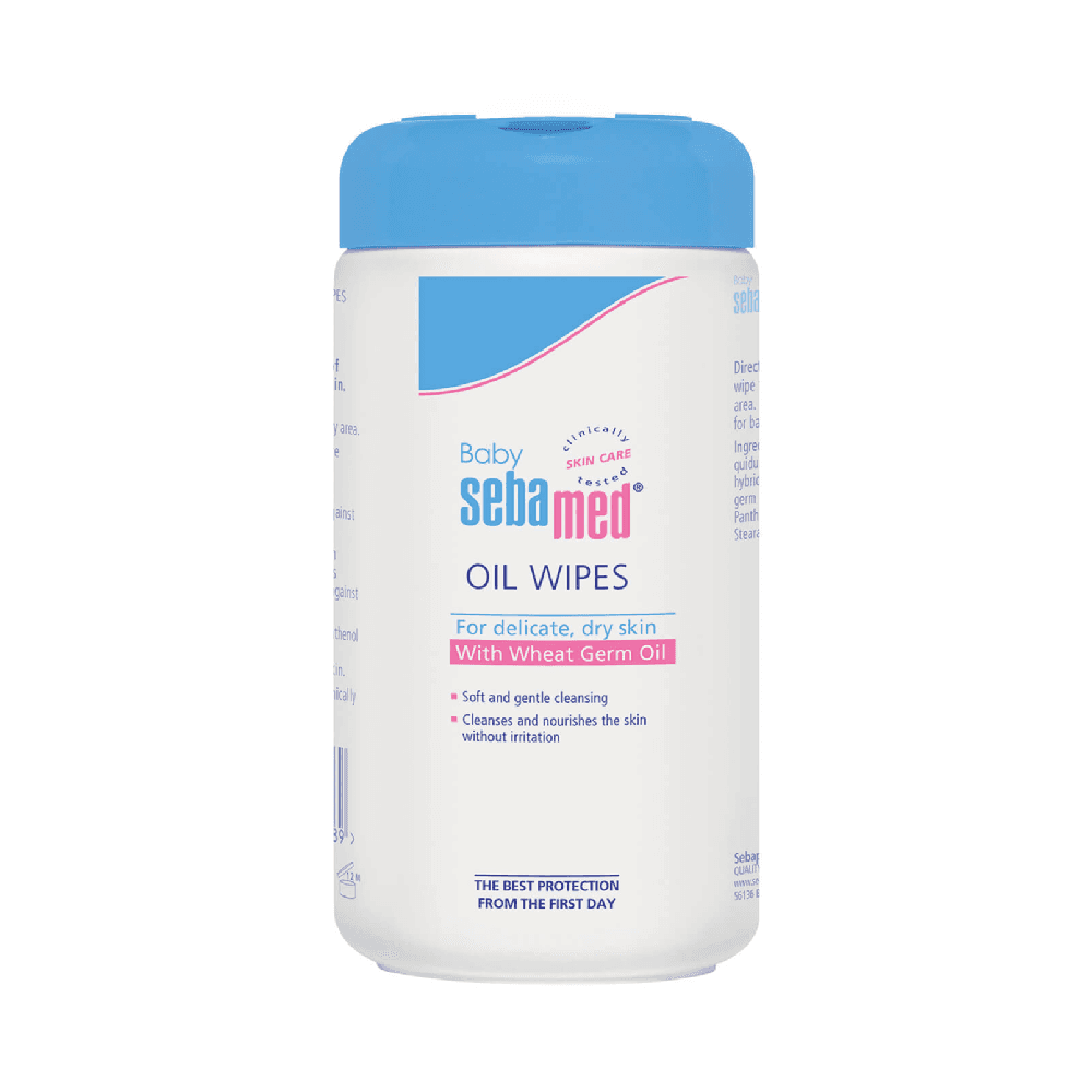 Sebamed Baby Oil Wipes For Delicate & Dry Skin With Wheat Germ Oil 70Pcs