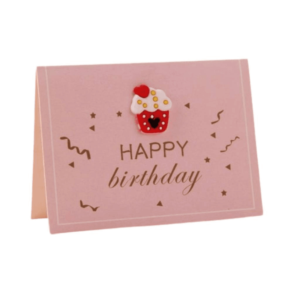 Cupcake Design Happy Birthday Card