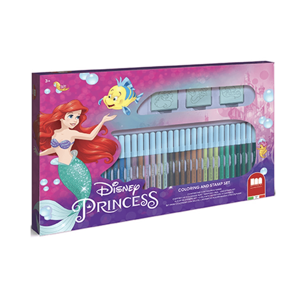 Disney Princess The Little Mermaid Multi Print Felt Tip Pens Set 41Pcs