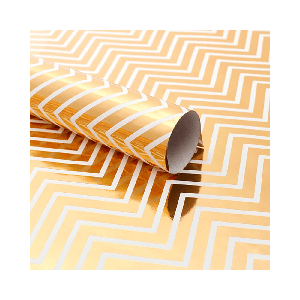 Gold Zigzag Lined Gift Wrappers