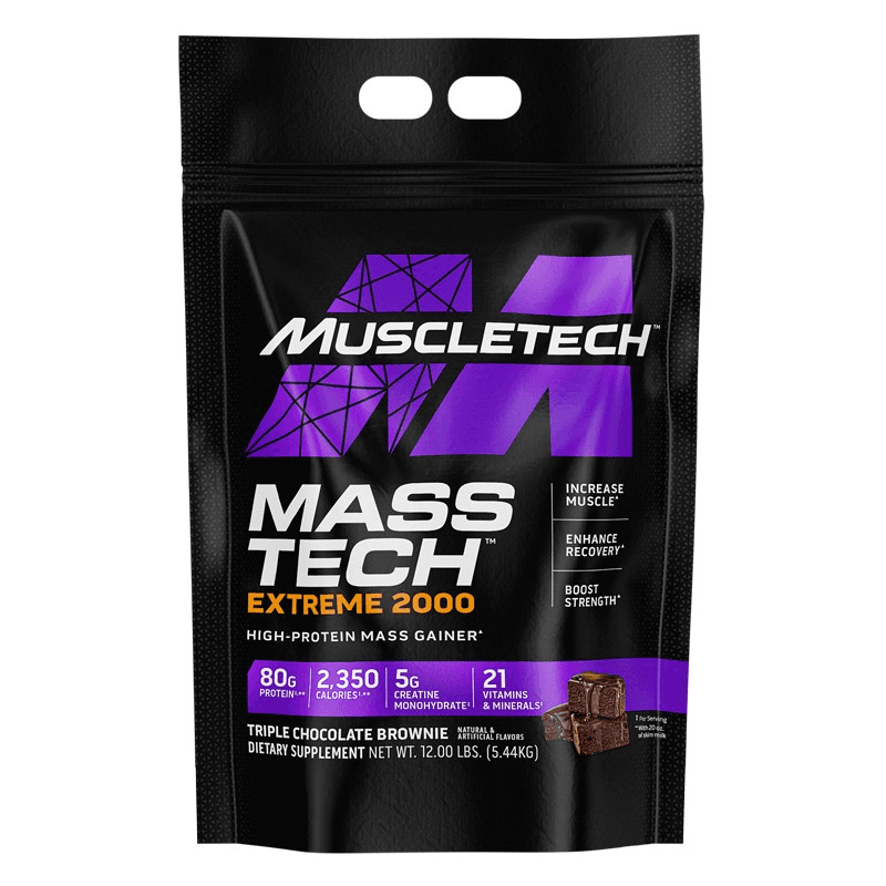 Muscletech, Masstech, Extreme 2000 12 Lb Triple Chocolate Brownie
