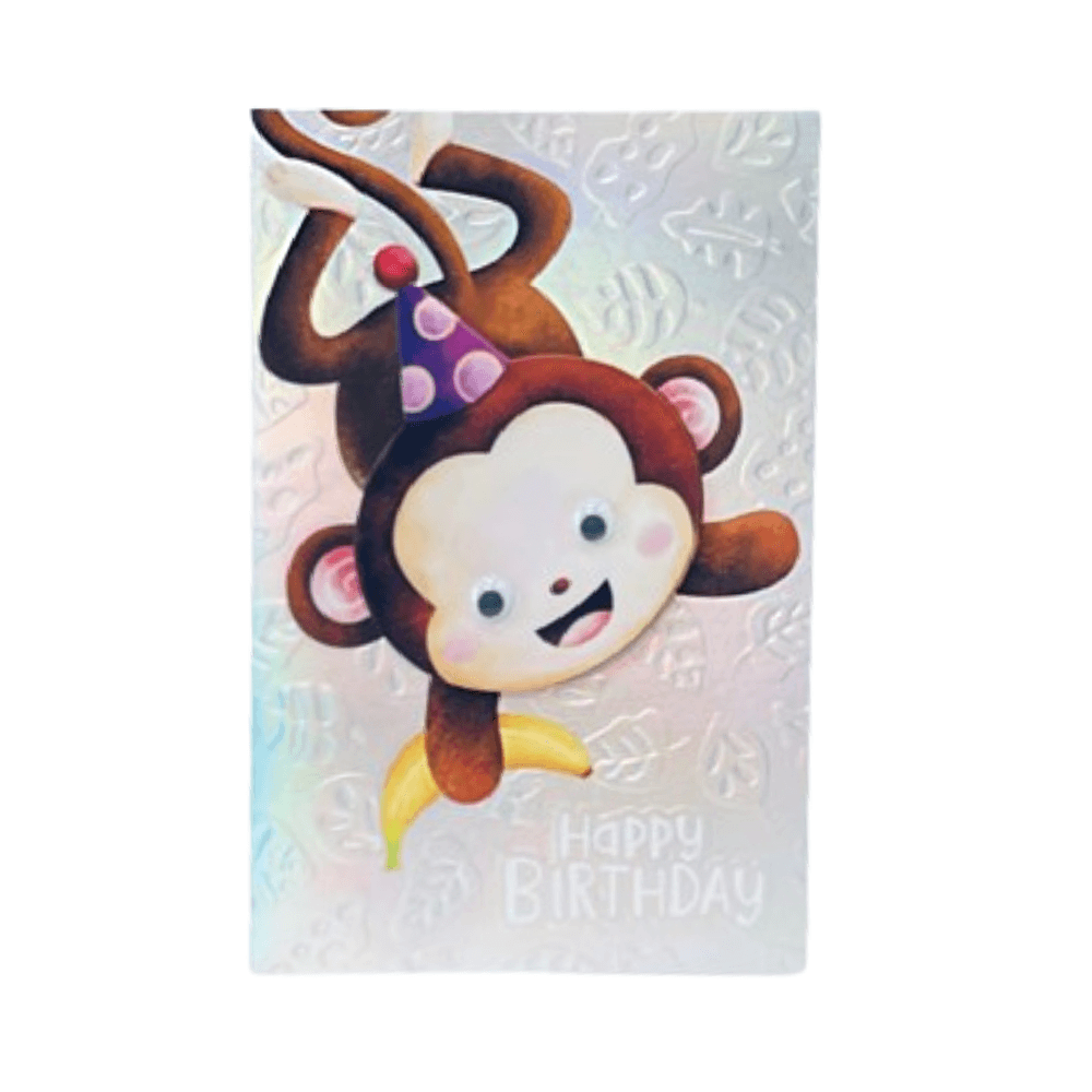 3D Monkey Greeting Card