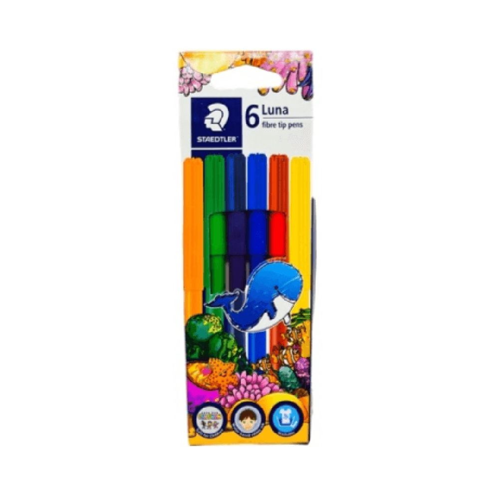 Staedtler Luna Fiber Tip Pens 6Pcs 11539