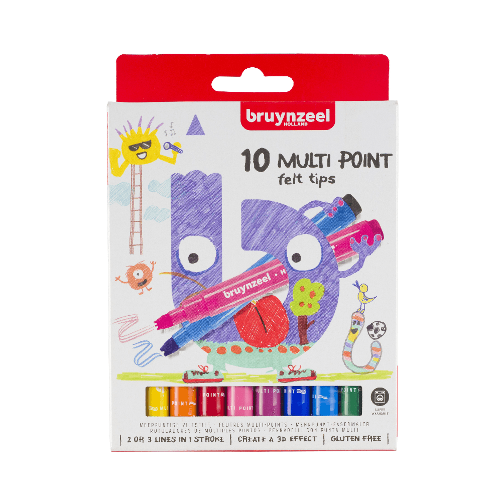 Bruynzeel Holland Multipoint Felt Tip Pen Set 12Pcs
