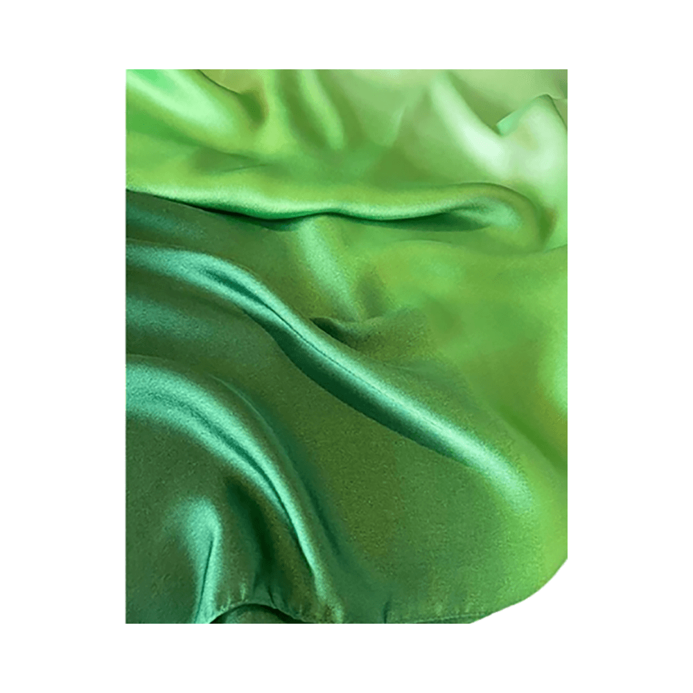 Green Ombre Satin Hijab Scarf for Women