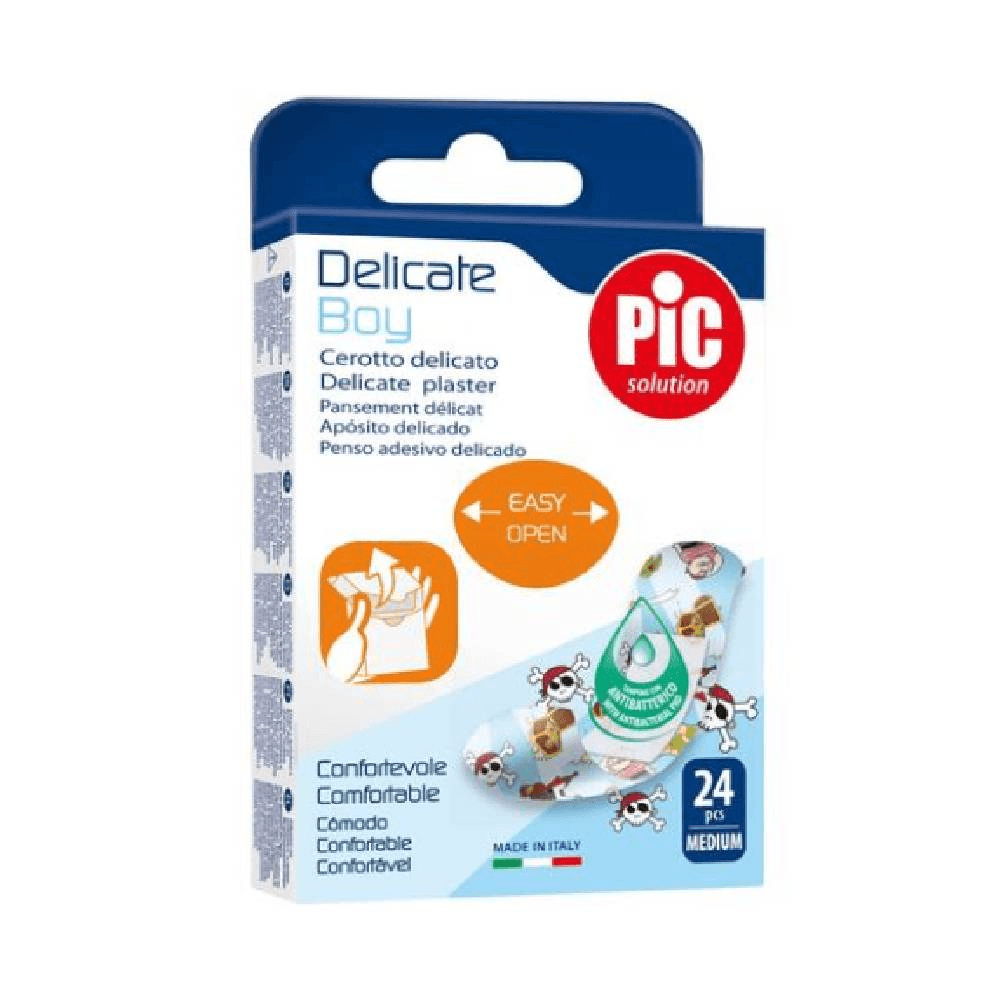 Pic Delicate Boy Plaster Medium 24Pcs