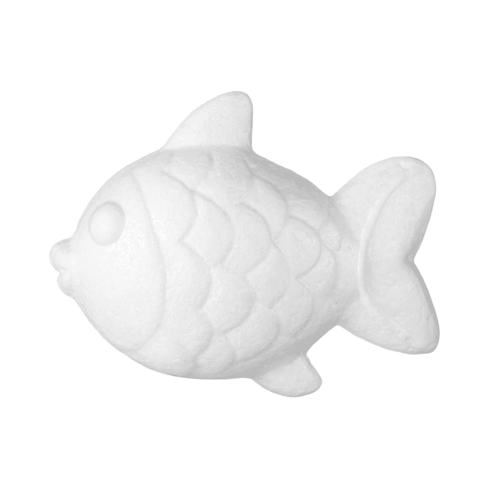 Fish Shape Thermocol 15x11cm - White