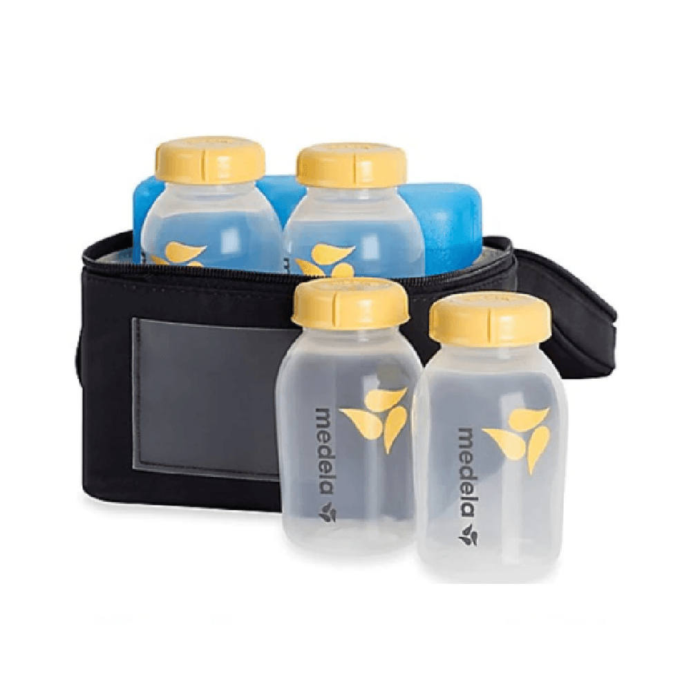 Medela Cooler Bag with 4 Breast Milk Bottles