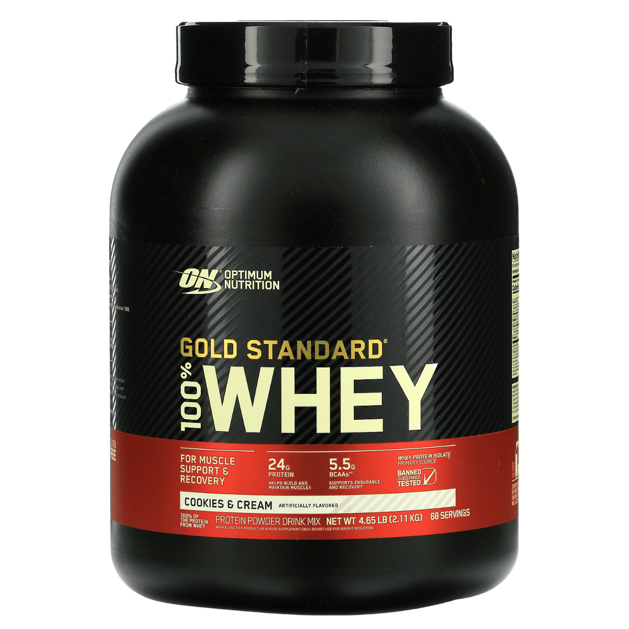 Optimum Nutrition, Gold Standard Whey, 4.65 Lb, Cookies And Cream