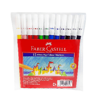 Faber Castell 12pcs Fibre Tip Colour Markers