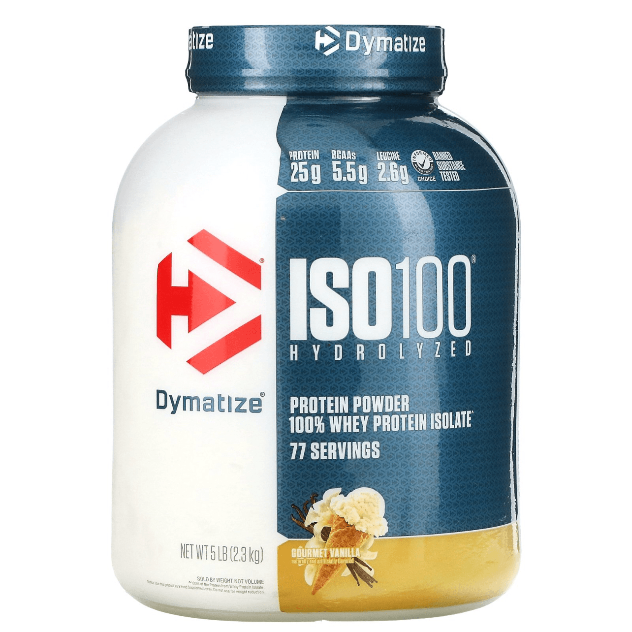 Dymatize, Iso 100, Protein Isolate, 5 Lb, Gourmet Vanilla