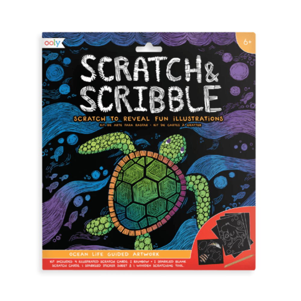 Ooly Ocean Life Scratch & Scribble Art Kit