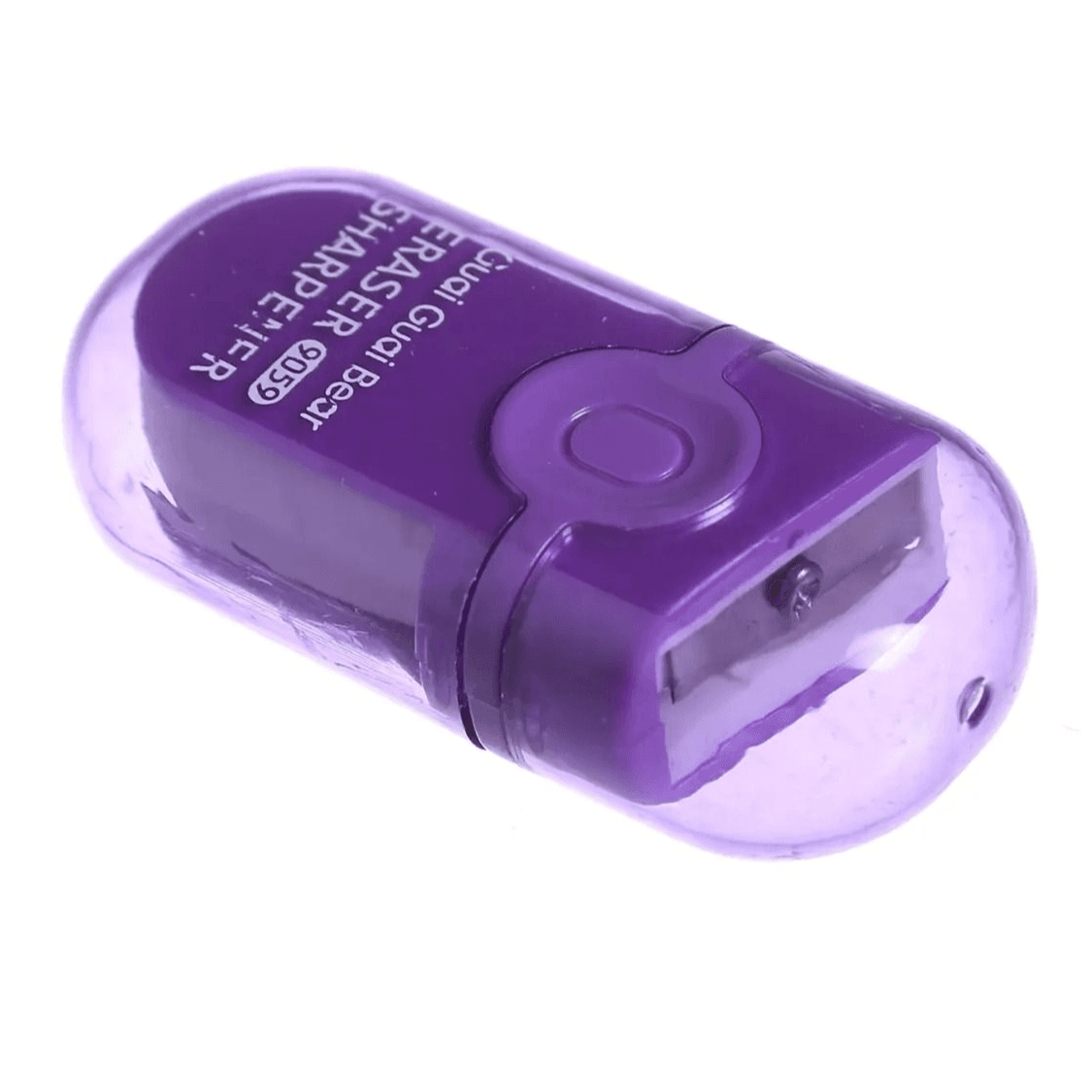 Fancy 2In1 Sharpener And Eraser Purple