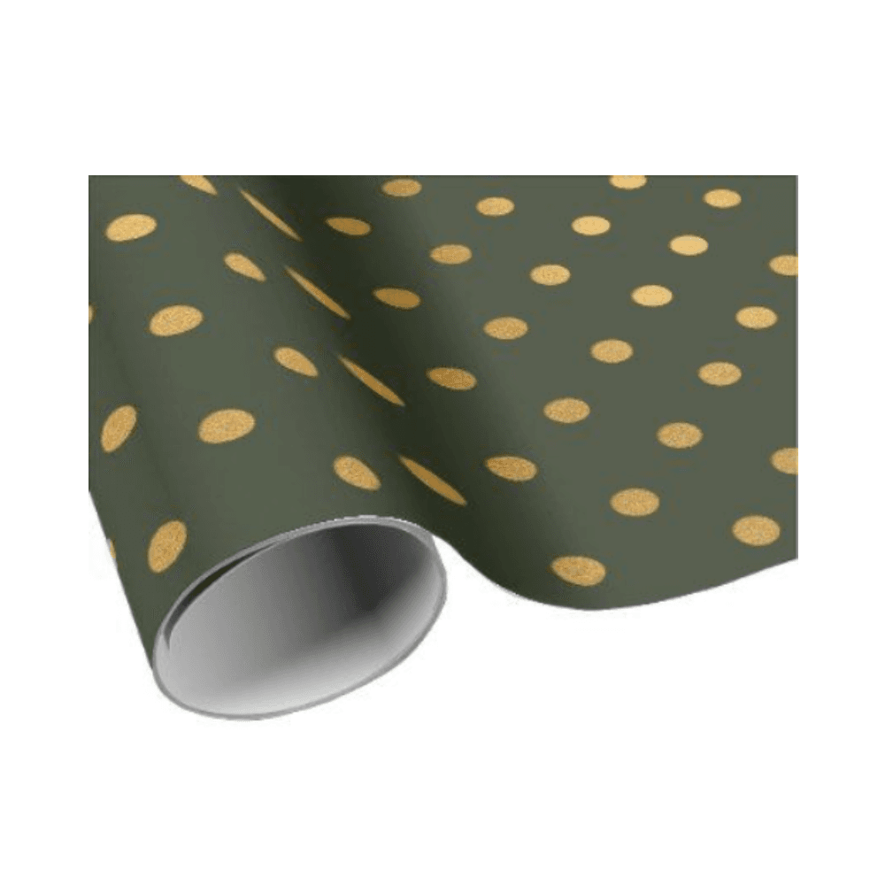 Polka Dots Wrapper - Dark Green