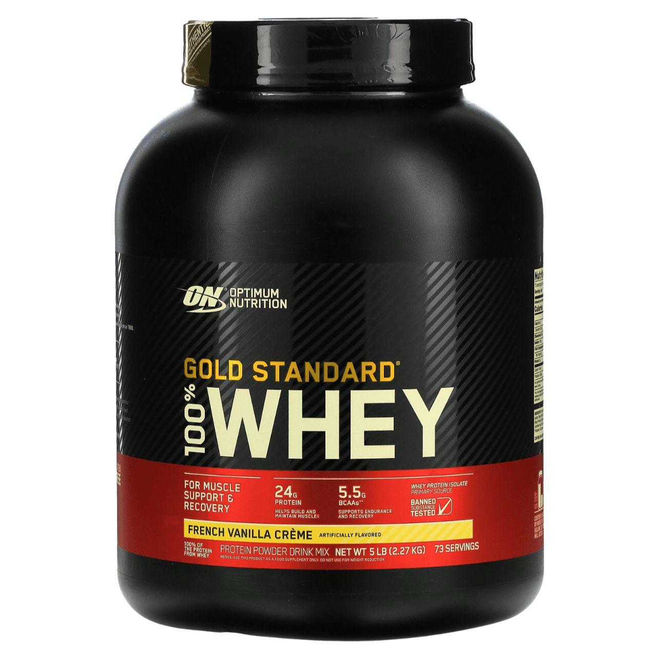 Optimum Nutrition, Gold Standard Whey, 5 Lb, French Vanilla Crème