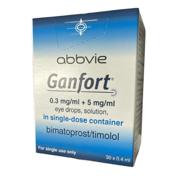 Abbvie Ganfort Single Dose Preservative Free Eye Drops, 30 X 0.4ml