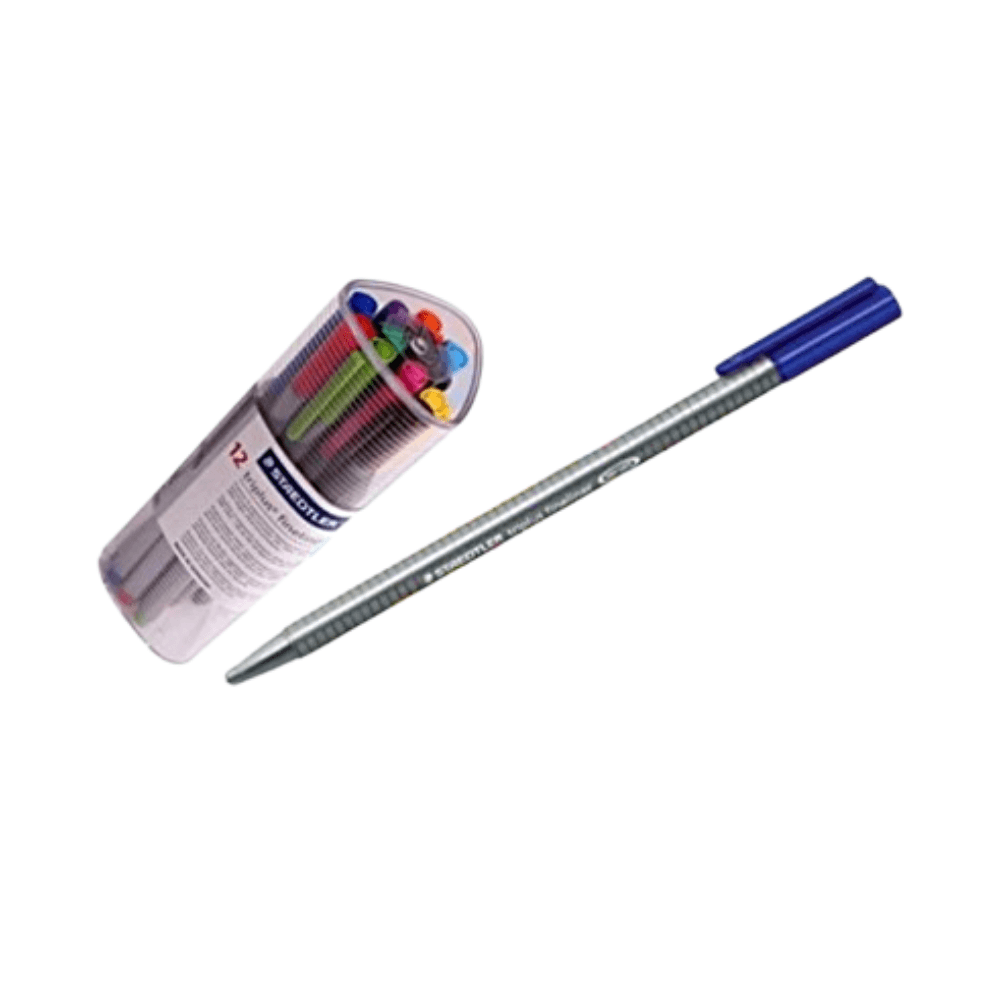 Staedtler Triplus Fineliner Pens 12Pcs - Assorted Colors NR334PR12EA