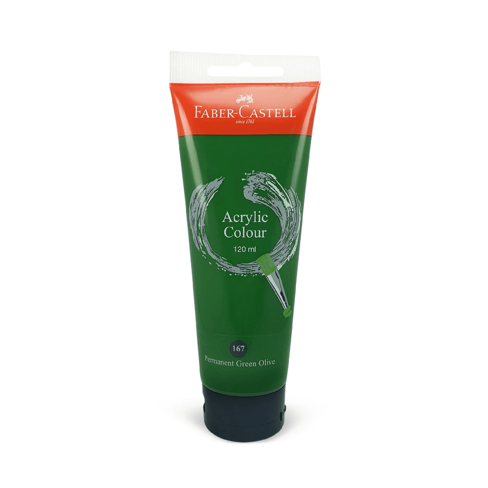 Faber Castell Acrylic Colour 120ml -permanent Green Olive
