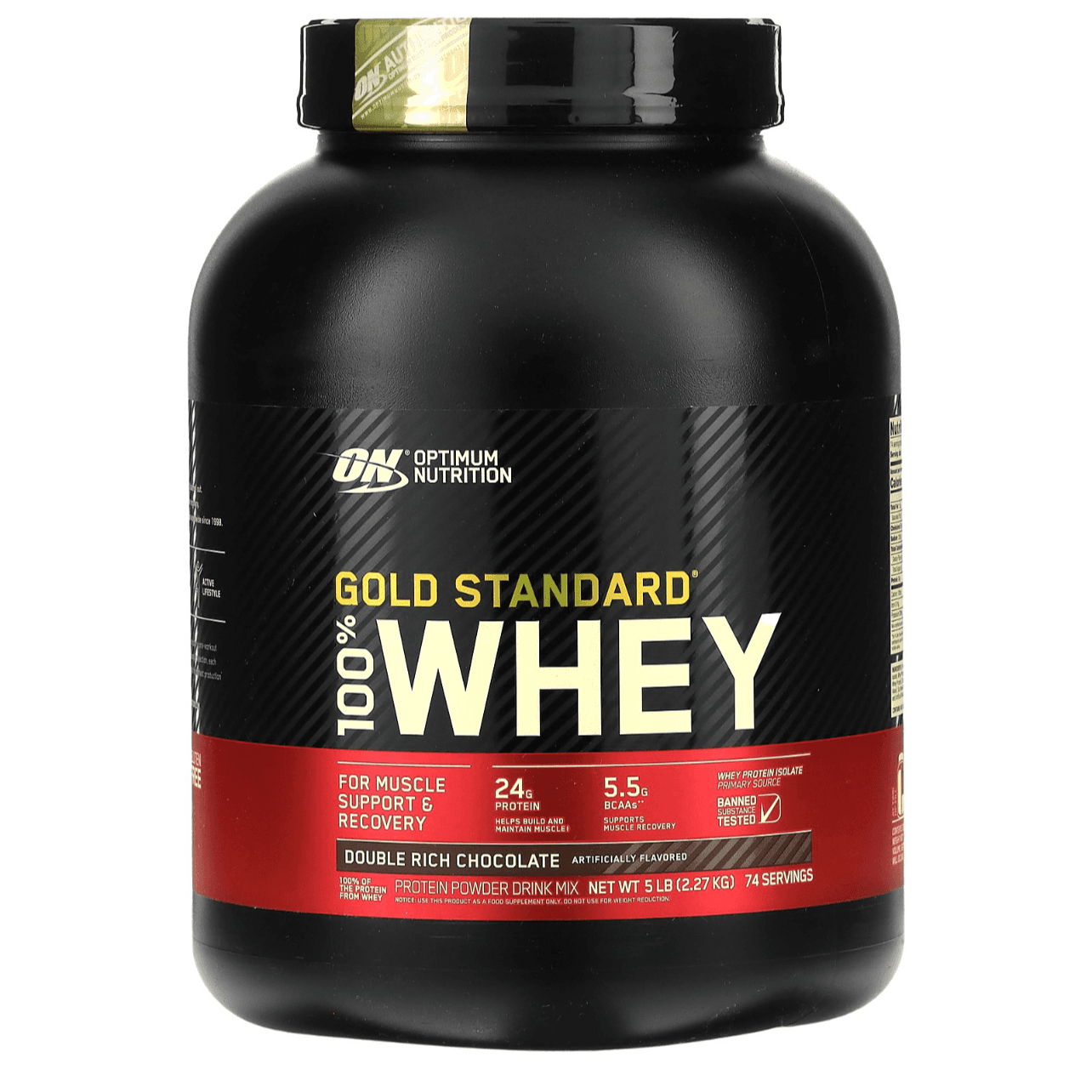 Optimum Nutrition, Gold Standard Whey, 5 Lb, Double Rich Chocolate