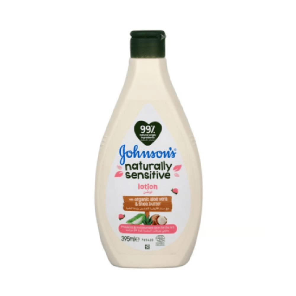 Johnson's Naturally Sensitive Organic Aloe Vera & Shea Butter Baby Lotion 395ml