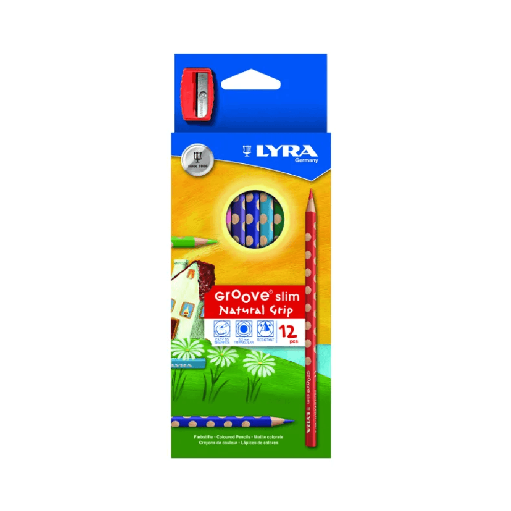 Lyra Groove Slim Colored Pencil Set With Sharpener 12Pcs