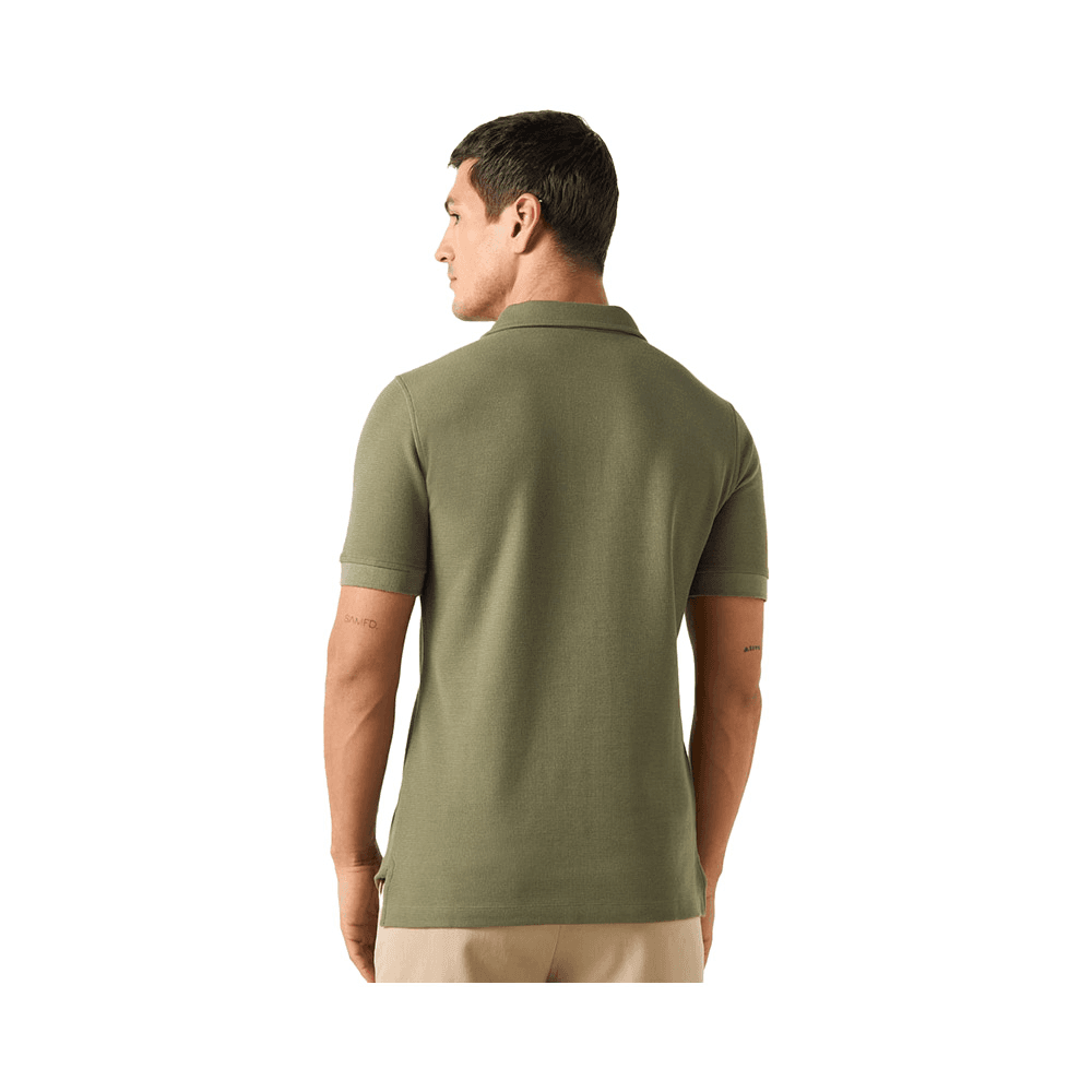 Polo T-shirt with Short Sleeves for Men - Olive Green - Size - L