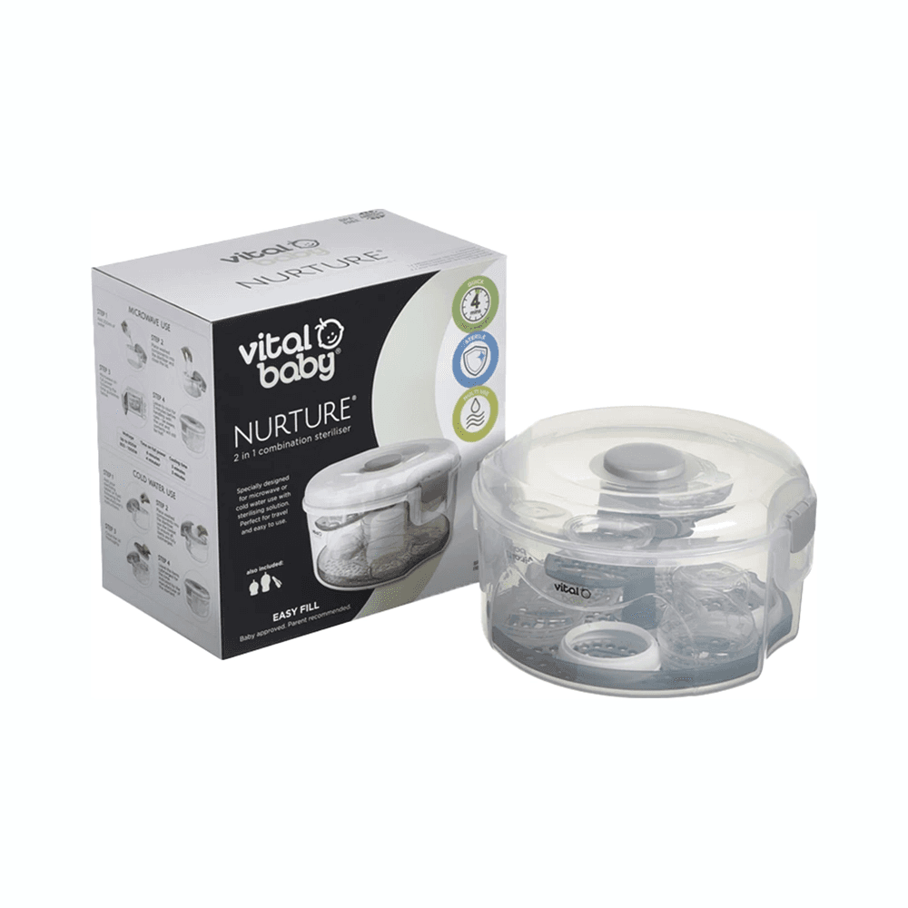 Vital Baby Nurture 2 In 1 Combination Transparent Steriliser - White