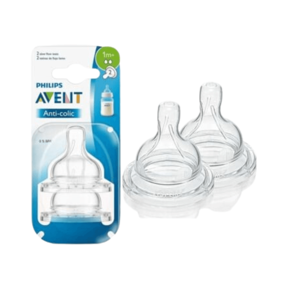 Philips SCF632/27 Avent Classic Anti-Colic Slow Flow Teat 1+ Months 2Pcs 