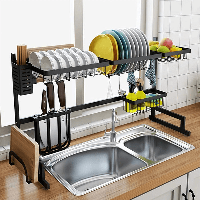 Stainless Steel Over Sink Dish Drying Kitchen Rack