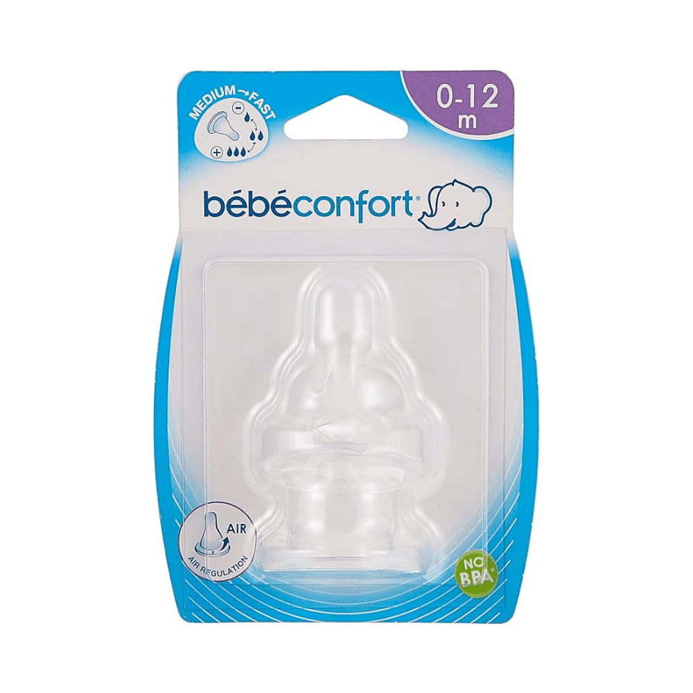 Bebeconfort Silicone Standard Base S.2 Clear Teats  (Buy 1 Get 1 Free)
