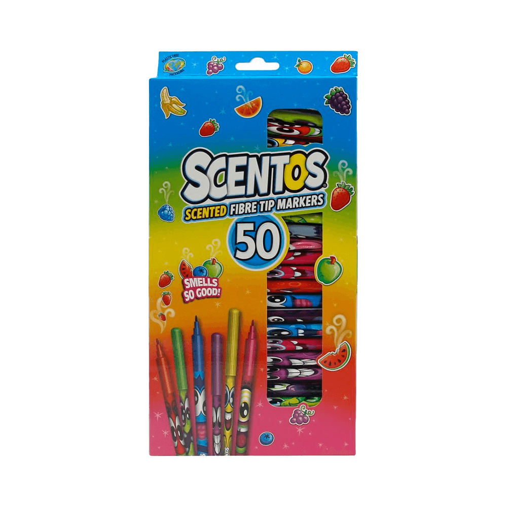 Scentos Scented Fibre Tip Pens Set 50Pcs
