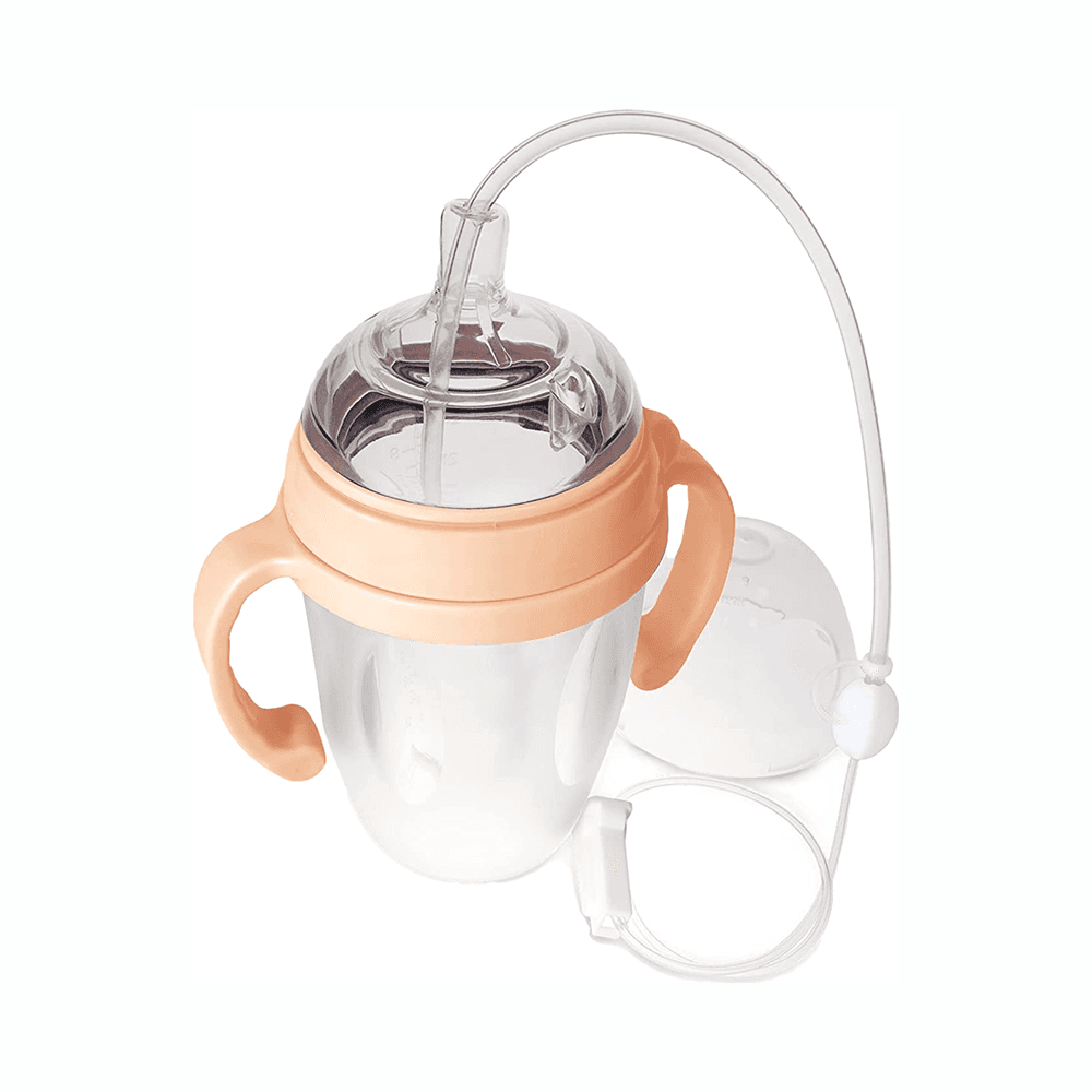 Haakaa Gen.3 Silicone Bottle & Feeding Tube Set - Peach