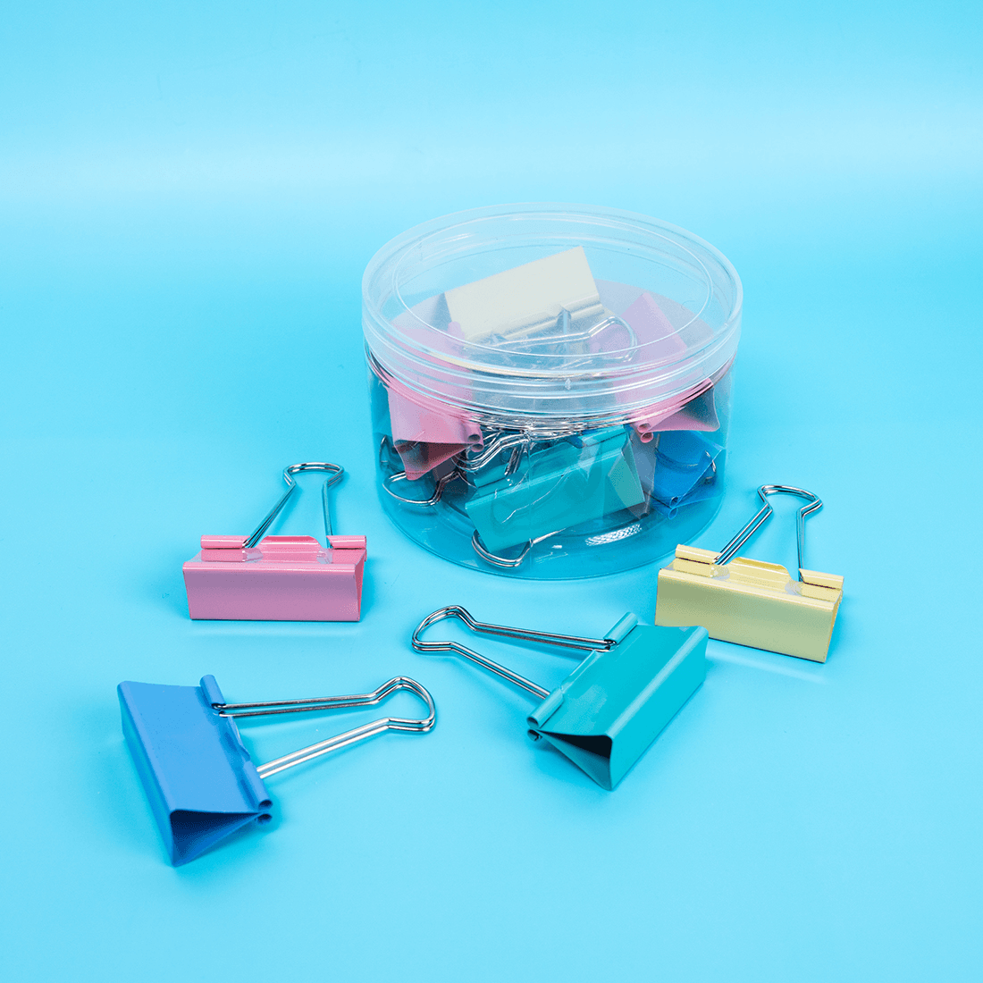 Extra Large Binder Clips in Handy Storage Box 12 pcs