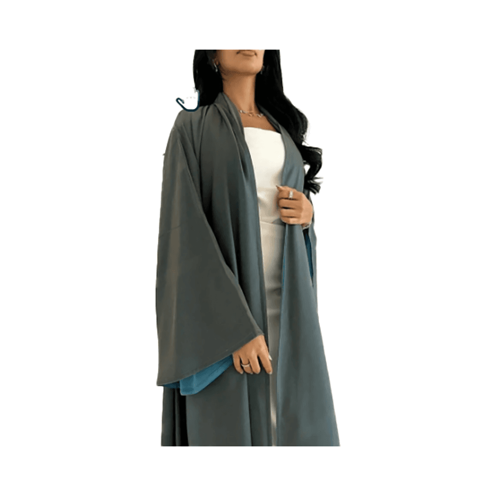 Chic Two-Sided Abaya for Women - Blue