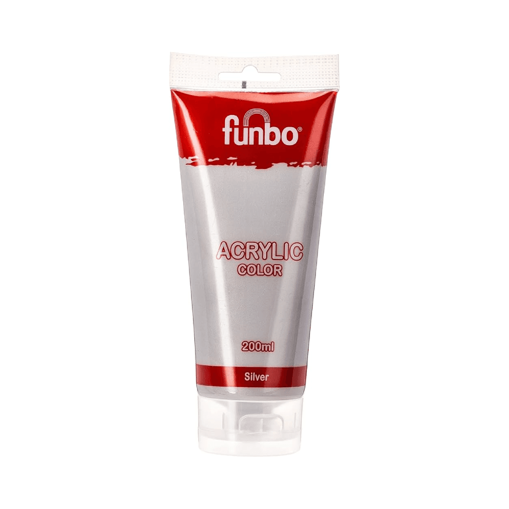 Funbo Acrylic Paint 200ml - Silver