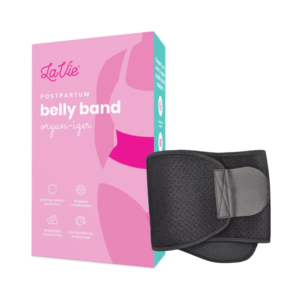 Lavie Postpartum Belly Band Organizer Abdominal Binder Waist Wrap For Natural Birth C-Section Recovery Post-Surgery Compression & Recovery