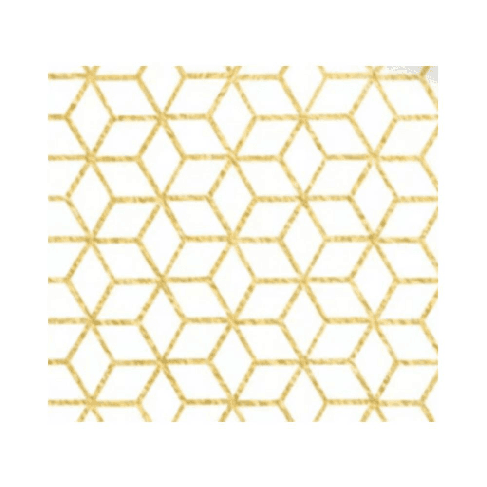 Gold Octagon Design Wrapping Paper - White 