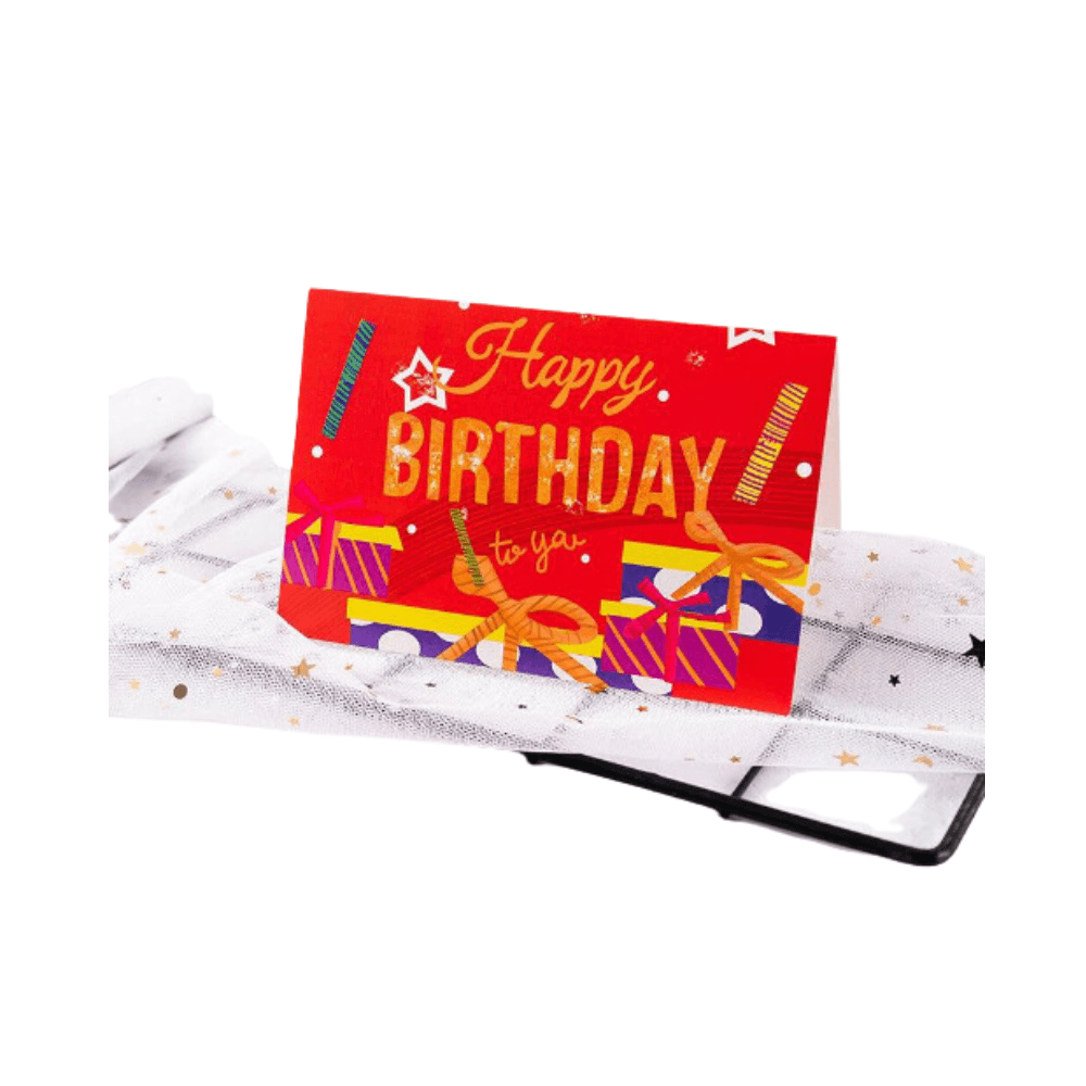 Happy Birthday Card Design Gift Card - Red