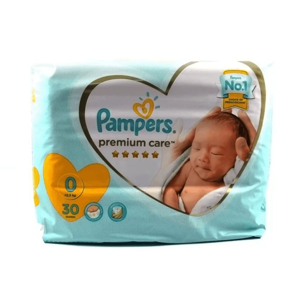 Pampers Premium Care Baby Diapers Size 0 30Pcs