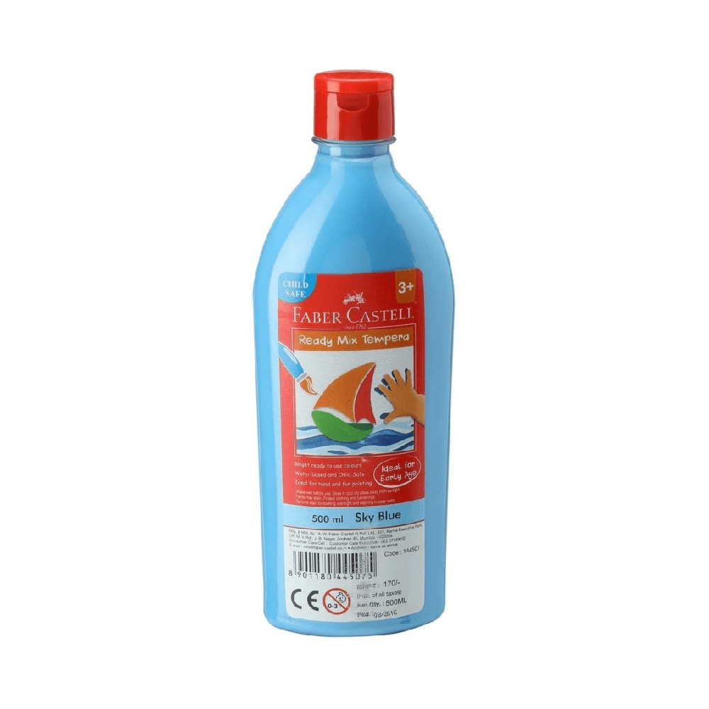 Faber-Castell Ready Mix Tempera Paint 500ml - Sky Blue