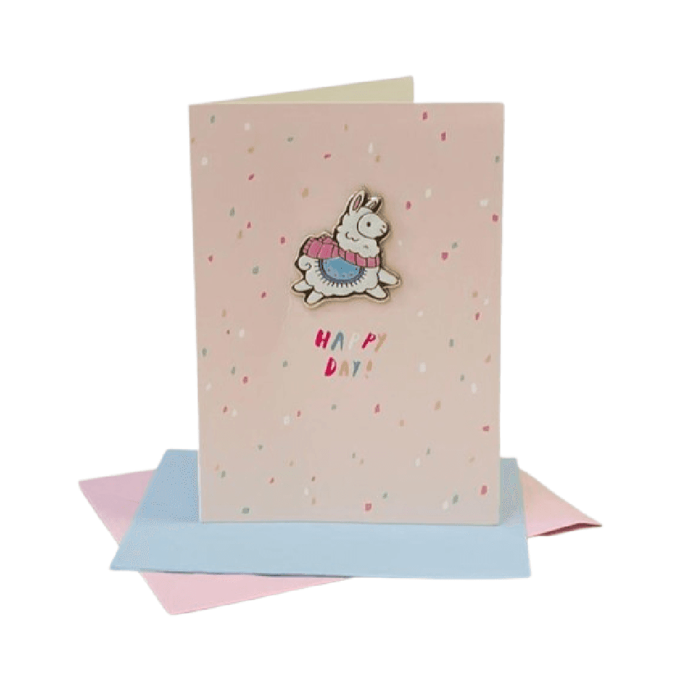 Happy Sheep Plated Greeting Card